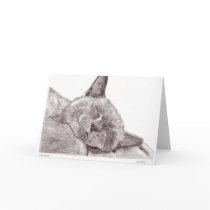 Sleeping Cat Greeting Cards