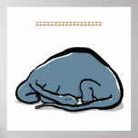 sleeping dinosaur poster