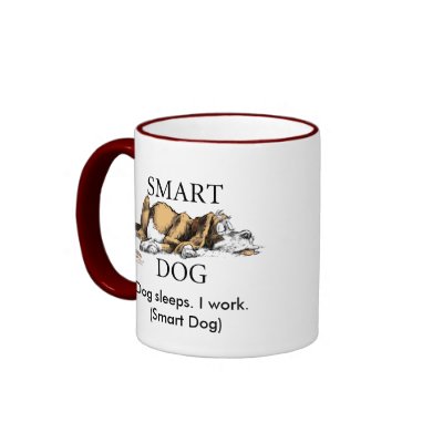 Sleeping dog cup coffee mugs by NateOwens