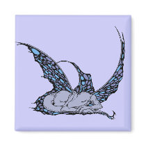 Sleeping Dragonette (Blue) Magnets