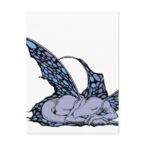 Sleeping Dragonette (Blue) Postcard