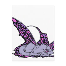 Sleeping Dragonette (Purple) Postcard