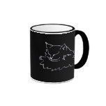 Sleeping Fluffy Cat Mug in Black