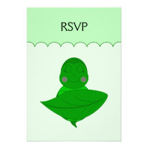 Sleeping Green Turtle Invitation