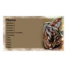 Sleeping Kitty Business Card Templates