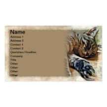 Sleeping Kitty Business Cards