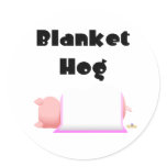 Sleeping Pig Pink Blanket Blanket Hog stickers