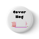 Sleeping Pig Pink Blanket Cover Hog buttons