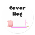 Sleeping Pig Pink Blanket Cover Hog stickers
