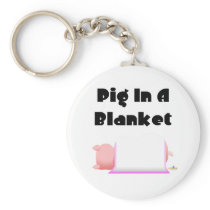 Sleeping Pig Pink Blanket Pig In A Blanket Keychain
