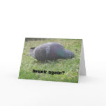 Sleeping Pigeon Funny Custom Birthday Card