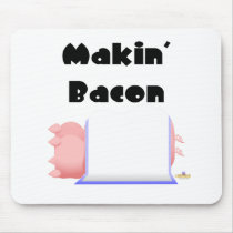 Sleeping Pigs Blue Blanket Makin' Bacon Mouse Mats