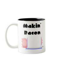 Sleeping Pigs Blue Blanket Makin' Bacon Coffee Mug