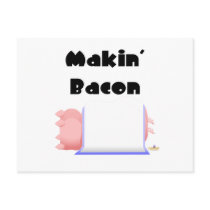 Sleeping Pigs Blue Blanket Makin' Bacon Post Cards