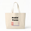 Sleeping Pigs Blue Pink Blanket Makin' Bacon bags