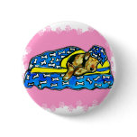 Sleeping Pink Airedale buttons