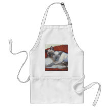 Sleeping Siamese Cat Art Apron