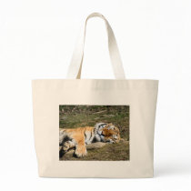 Sleeping Tiger Tote Bags
