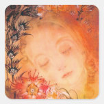 Sleeping Vintage Girl Sticker