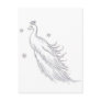 Sleeping White Peacock Postcard