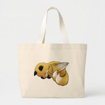 Sleeping Winged Gold Fox Canvas Bags