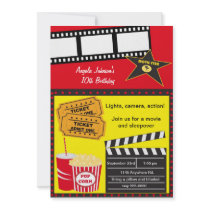 Sleepover and Movie Night Birthday Personalised Invitation