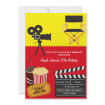 Sleepover and Movie Night Birthday Personalized Announcement