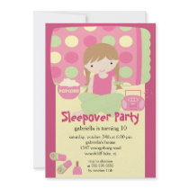 Sleepover Birthday Party Inviation Invitations
