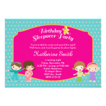 Sleepover Birthday Party Personalised Announcement