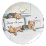 Sleeps with Yorkies by Catia Cho Dinner Plates
