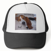 Sleepy Basset Hound Trucker Hat