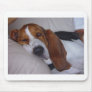 Sleepy Basset Hound Mouse Pads