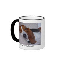 Sleepy Basset Hound Coffee Mugs