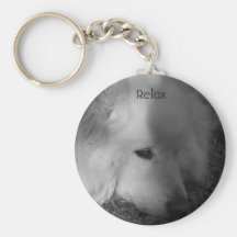 Sleepy Dog Key Chain