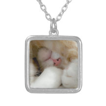 Sleepy Kitty Pendants