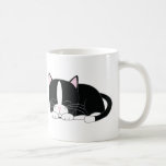 Sleepy Kitty {Tuxedo} Coffee Mugs