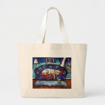 Sleepy Labradr in Seattle Canvas Bag