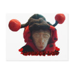 Sleepy Ladybug Monkey postcards