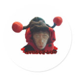 Sleepy Ladybug Monkey stickers