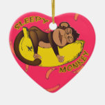 Sleepy MONKEY Christmas Tree Ornament