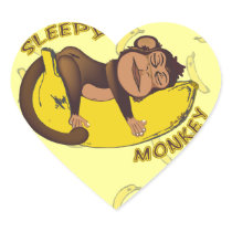 Sleepy Monkey Stickers