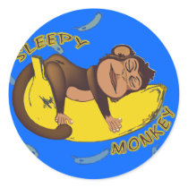 Sleepy Monkey Stickers