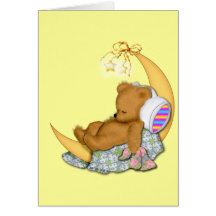 Sleepy Moon Bear Greeting Cards