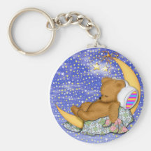 Sleepy Moon Bear Keychain