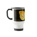 Sleepy Orange Butterfly Thermal Mug
