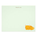 Sleepy Orange Tabby Flat Thank You Notes Personalized Announcements