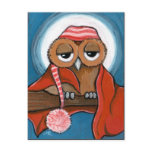 Sleepy Owl Postcard