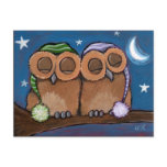 Sleepy Owls Postcard