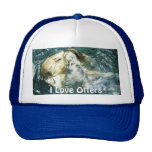 Sleepy Sea Otter "I Love Otters!" Trucker Hat