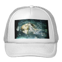 Sleepy Sea Otter Wildlife Supporter Trucker Cap Mesh Hats